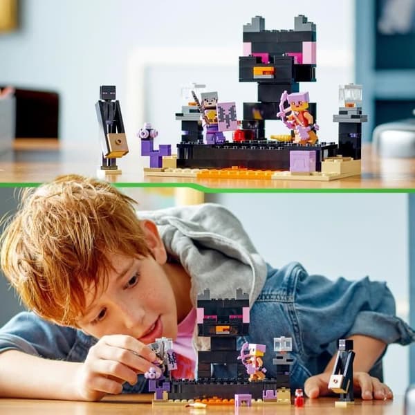 LEGO Minecraft 21242 The End Arena, Toy with Lava, Ender Dragon och Enderman Minifigure