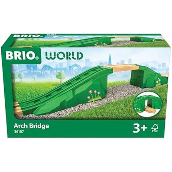 Tågaccessoarer - BRIO - 36107 - Modulär Bro - Bøkträ - Från 3 År