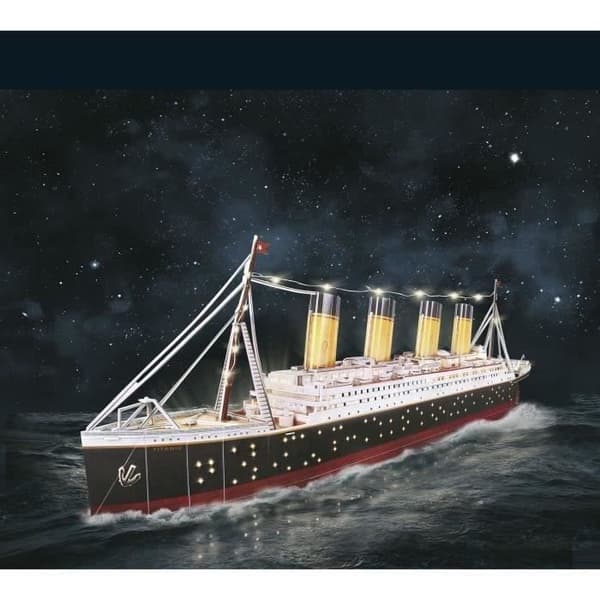3D Light-Up Pussel - Titanic Ship - Byggspel - EXPLORA - 266 bitar - Ålder 8+