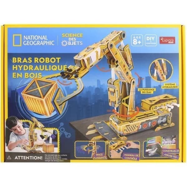 NATIONAL GEOGRAPHIC 3D-modell - EXPLORA - Entreprenadmaskiner Hydraulklämma - 56x37 cm - Från 8 år