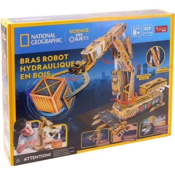 NATIONAL GEOGRAPHIC 3D-modell - EXPLORA - Entreprenadmaskiner Hydraulklämma - 56x37 cm - Från 8 år