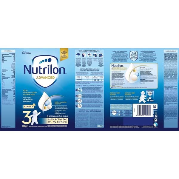 Nutrilon 3 Advanced Vanilj Barnmjölk 800 g, 12