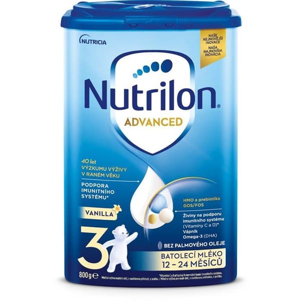 Nutrilon 3 Advanced Vanilj Barnmjölk 800 g, 12