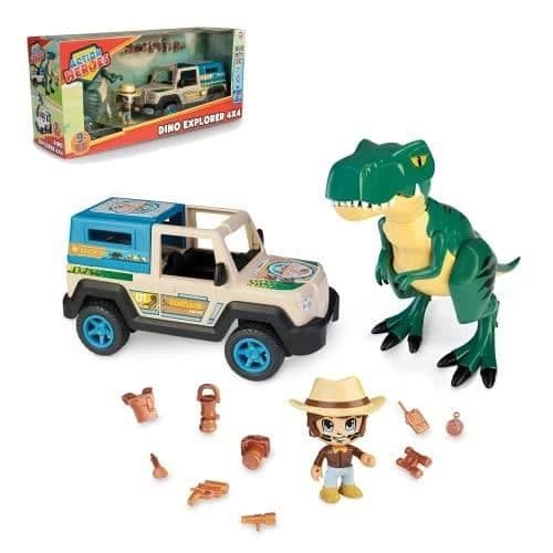 PINYPON ACTION- DINO EXPLORER 4 X 4 PLAYSET, ACN10010, MULTICOLOR