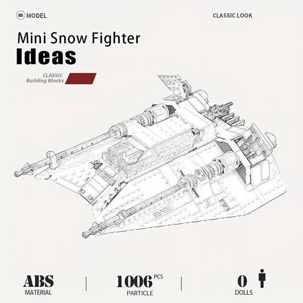 Mini Snow Fighter Model, 1006 dele, Kompatibel med Små Byggesæt,Sneekæmper