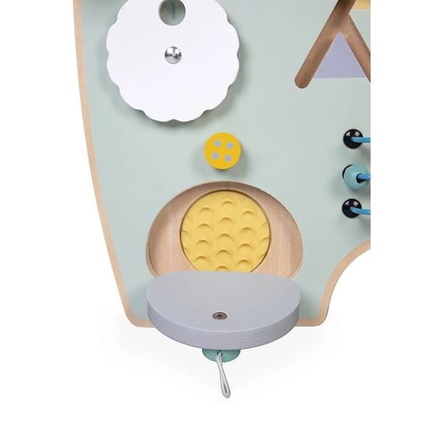 Motorikbräda - Janod - Pure Busy board Vit Björn - 10 aktiviteter - Säker - Unisex