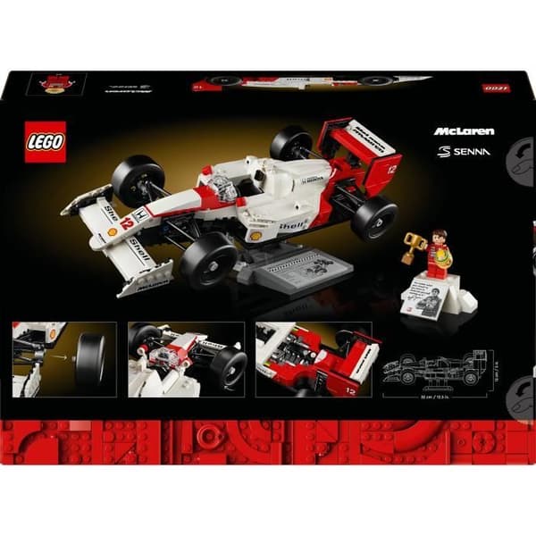 LEGO Icons 10330 McLaren MP4/4 och Ayrton Senna, modellbilset för vuxna