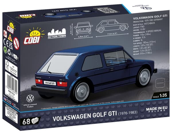 Cobi Volkswagen Golf GTI 1976 - Blå