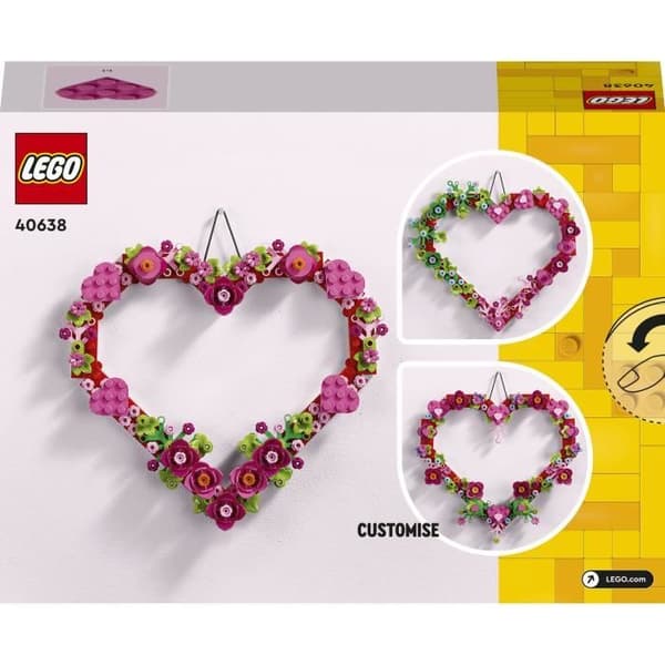 LEGO® 40638 Hjärtformad dekoration - Leksak för barn från 9 år och uppåt