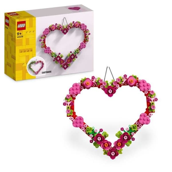 LEGO® 40638 Hjärtformad dekoration - Leksak för barn från 9 år och uppåt
