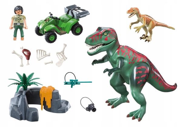 Playmobil Dinos 71183 Dinosaurer Trex Raptor Klodser