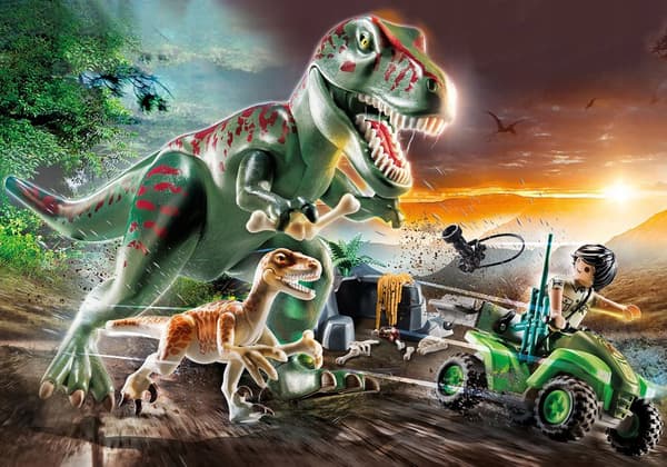 Playmobil Dinos 71183 Dinosaurer Trex Raptor Klodser