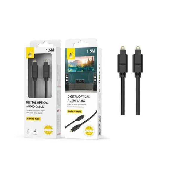 Jc Au217 Negro - Optisk ljudkabel Toslink hane till hane 1.5m