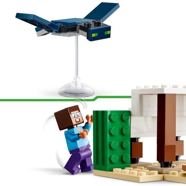 LEGO® 21251 Minecraft Steves ökenexpedition, videospelleksak, biom med hus och minifigurer