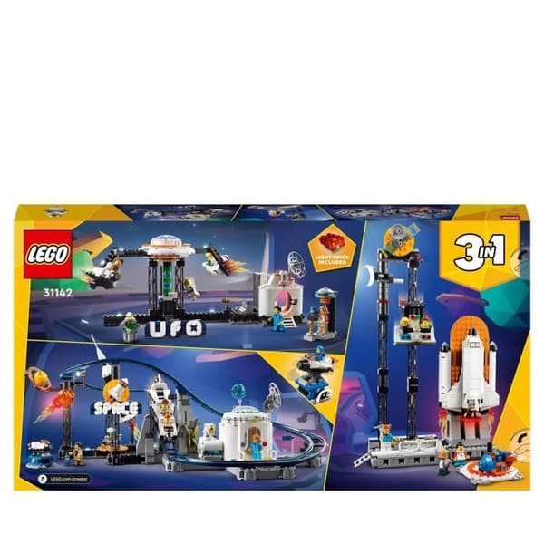 LEGO® Creator 31142 Rymdberg-och-dalbanaleksak med rymdraket, planeter och tegelstenar