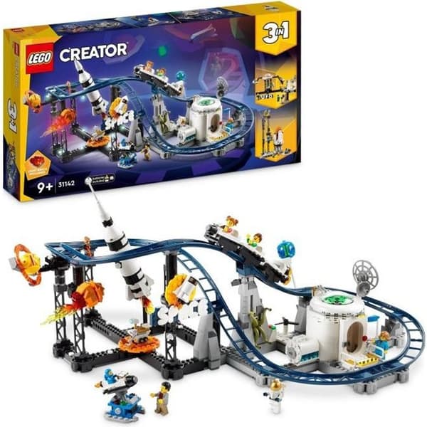LEGO® Creator 31142 Rymdberg-och-dalbanaleksak med rymdraket, planeter och tegelstenar