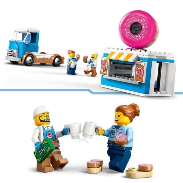 LEGO City 60452 Donut Food Truck – Byggleksak för pojkar från 5 år och uppåt