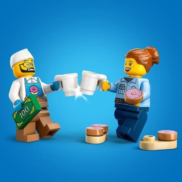 LEGO City 60452 Donut Food Truck – Byggleksak för pojkar från 5 år och uppåt