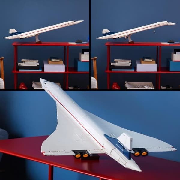 LEGO Icons Le Concorde, Modelleringsflygplan för vuxna, Flygplansset med autentiska detaljer och 3 lägen