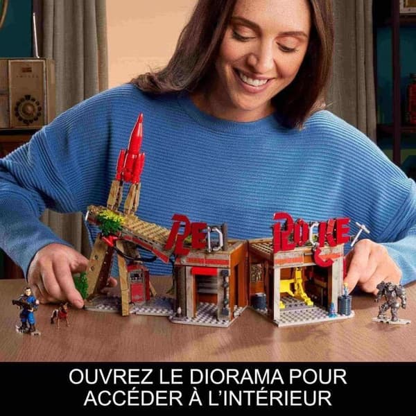 MEGA Coffret Relais Routier Red Rocket Fallout, 824 delar, 2 rörliga figurer och tillbehör HXT00