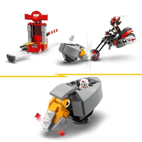 LEGO® 76995 Sonic The Hedgehog Shadow Escape, Motorcykelleksak, Sonic Video Game Character Minifigures