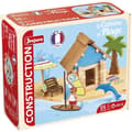 Miniatyrbild 1 av 3: The Beach Hut 55 delar - JEUJURA - Naturligt träkonstruktionsspel, matta och tillbehör ingår, 22x18,5x8,5 cm