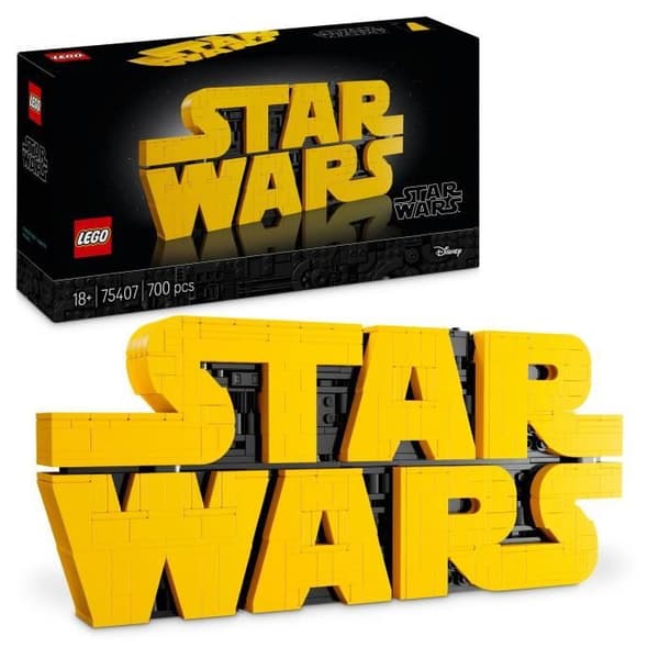 LEGO Star Wars 75407 Star Wars-logotyp i byggstenar - Byggsats för vuxna – Inredning