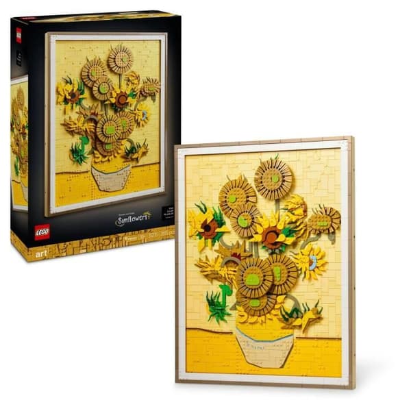 LEGO Art 31215 Vincent van Gogh – Solrosorna - Väggtavla, Konstruktion för vuxna