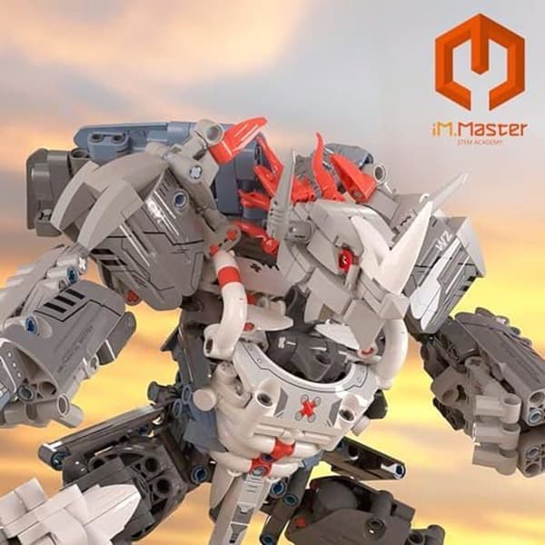 Byggset - COLORBABY - iM.Master 85447 - Noshörningsrobot - 965 bitar - Ledad design
