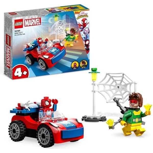 LEGO® Marvel 10789 Spider-Man och Doctor Octopus' bil, leksak med spider och klossar