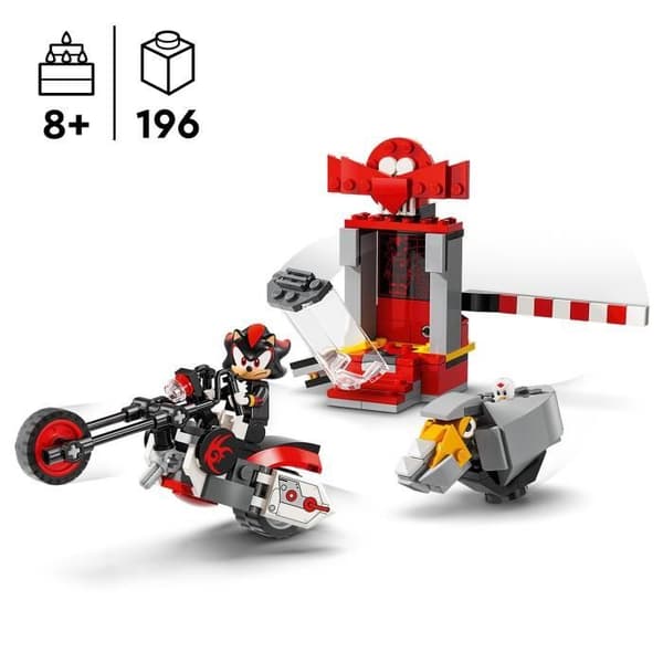 LEGO® 76995 Sonic The Hedgehog Shadow Escape, Motorcykelleksak, Sonic Video Game Character Minifigures