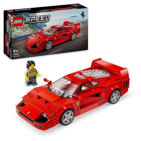 LEGO® Speed Champions 76934 Ferrari F40 Supercar – Leksaksfordon för pojkar och flickor