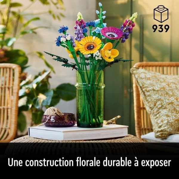 LEGO® Icons 10313 Bukett med vilda blommor, konstgjorda växter med vallmo, för vuxna