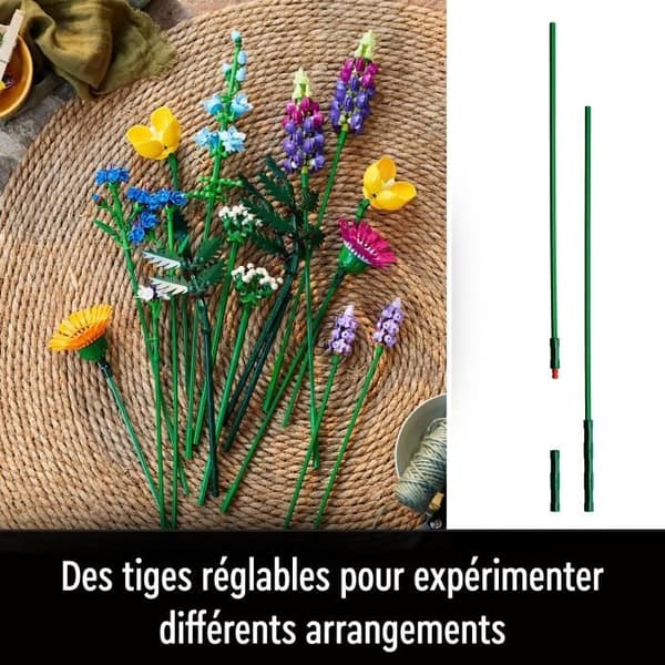 LEGO® Icons 10313 Bukett med vilda blommor, konstgjorda växter med vallmo, för vuxna