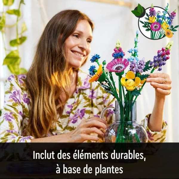 LEGO® Icons 10313 Bukett med vilda blommor, konstgjorda växter med vallmo, för vuxna