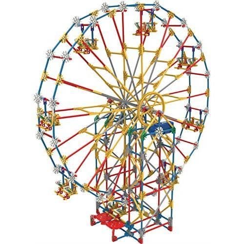 Spel Konstruktion - K'NEX - 17035 - Nöjespark - 3 Motoriserade Åkattraktioner - 744 bitar