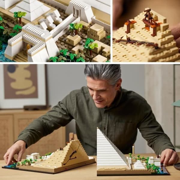 LEGO® 21058 arkitektur Den stora pyramiden i Giza, kreativ hobbymodell att bygga, världsmonument och dekoration