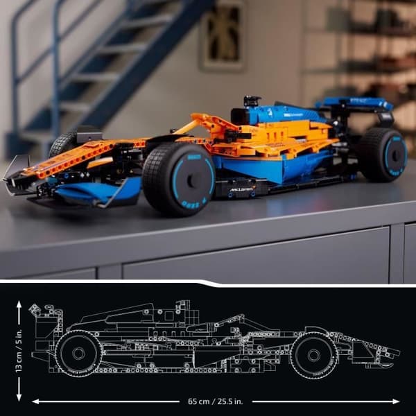 LEGO® 42141 Technic 2022 McLaren Formel 1 racerbil, F1 skalenlig modellbyggsats, modellsats för vuxna