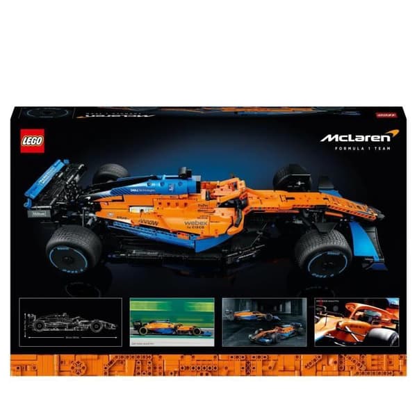 LEGO® 42141 Technic 2022 McLaren Formel 1 racerbil, F1 skalenlig modellbyggsats, modellsats för vuxna