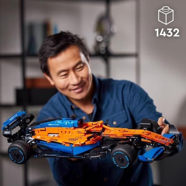LEGO® 42141 Technic 2022 McLaren Formel 1 racerbil, F1 skalenlig modellbyggsats, modellsats för vuxna