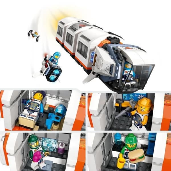 LEGO® 60433 City Modular Space Station, leksak med skyttel, rymdutforskning, med 6 minifigurer
