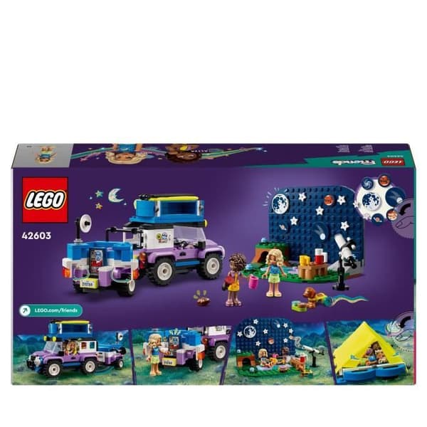 LEGO® 42603 Friends Stargazing Campervan, barnleksak, med djurfigurer, plus minidockor