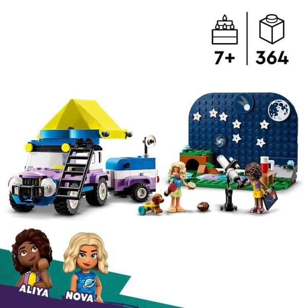 LEGO® 42603 Friends Stargazing Campervan, barnleksak, med djurfigurer, plus minidockor