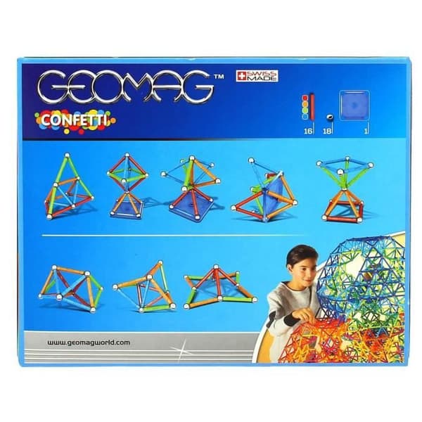 Magnetkonstruktionsspel - GIOCHI PREZIOSI - Konfetti - 35 delar - Blå