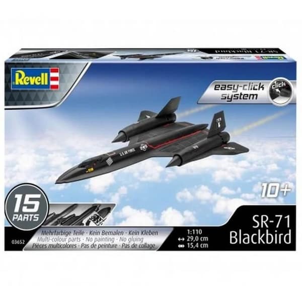 Flygplansmodell - REVELL - Lockheed SR-71 Blackbird - Blandat - 15 år gammal - Vetenskap och spel - Unik färg