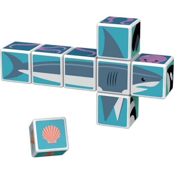 Byggleksak - GEOMAG - Geomag MagiCube Jungle Animals junior - Flerfärgad - Vit - Att montera själv
