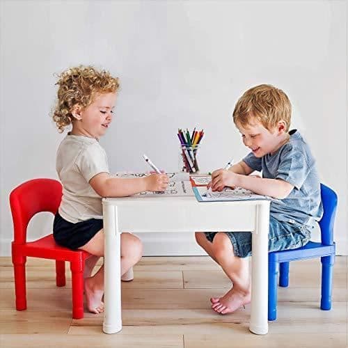 PlayBuild 4-i-1 Lekbordsset för barn - Bords- och stolset för barn, för aktiviteter i i 131