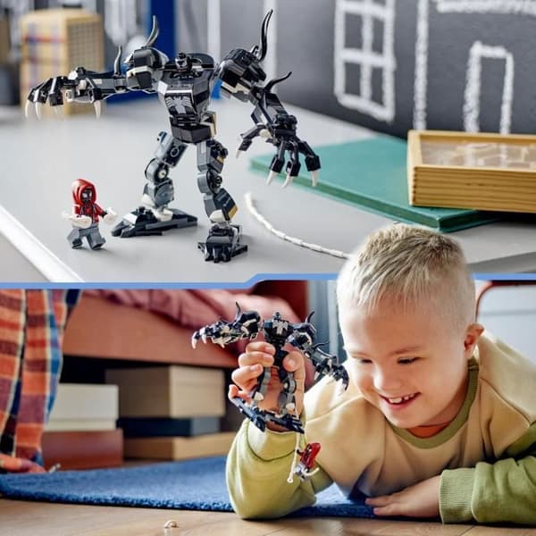 LEGO® 76276 Marvel Venom vs. Miles Morales Robotrustning, byggleksak med minifigurer