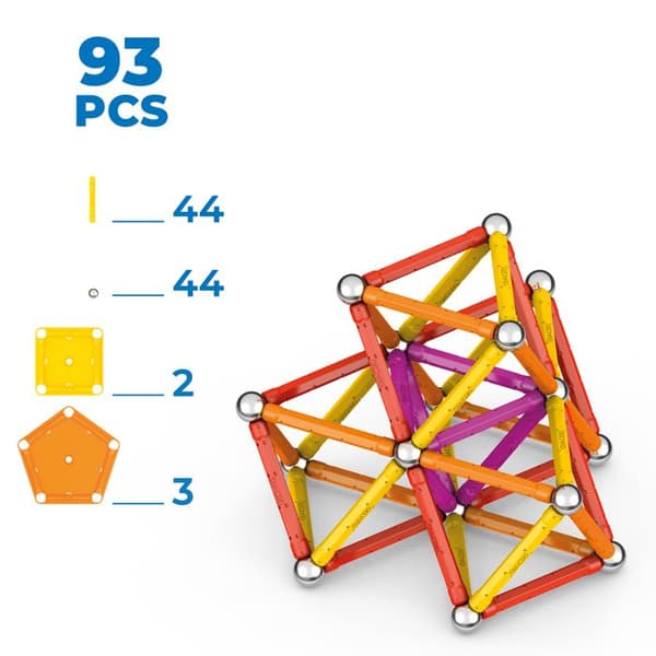 273 Geomag Classic Recycled 93 st - Miljövänlig och kreativ magnetisk byggsats - Byggleksaker - Unisex