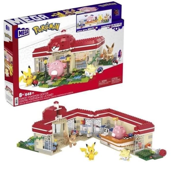 MEGA Pokémon Forest Pokémon Center Building Toy (648 st) HNT93